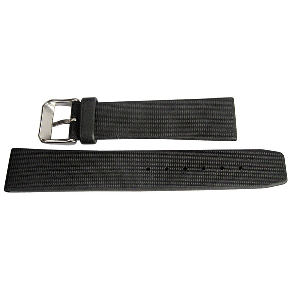 Bonetto Cinturini 302 Black Rubber Watch Band Strap | Holben's