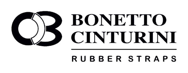 Bonetto Cinturini 302 Black Rubber Watch Strap - Holben's Fine Watch Bands