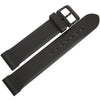 Bonetto Cinturini 306 Black Rubber Watch Strap - Holben's Fine Watch Bands