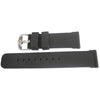Bonetto Cinturini 317 Black Rubber Watch Strap - Holben's Fine Watch Bands