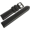 Bonetto Cinturini 325 Black Rubber Watch Strap - Holben's Fine Watch Bands