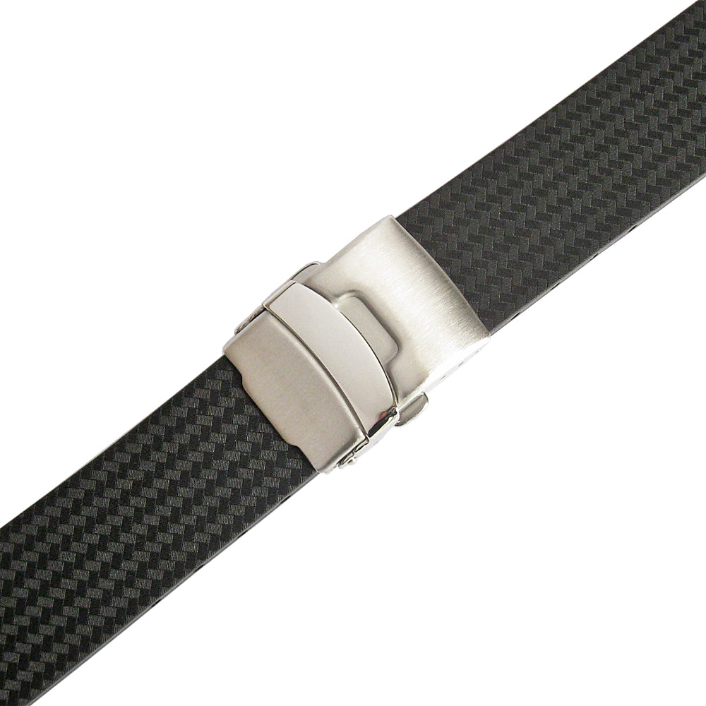 Bonetto Cinturini 400 CT Black Rubber Watch Strap- Holben's Fine Watch Bands