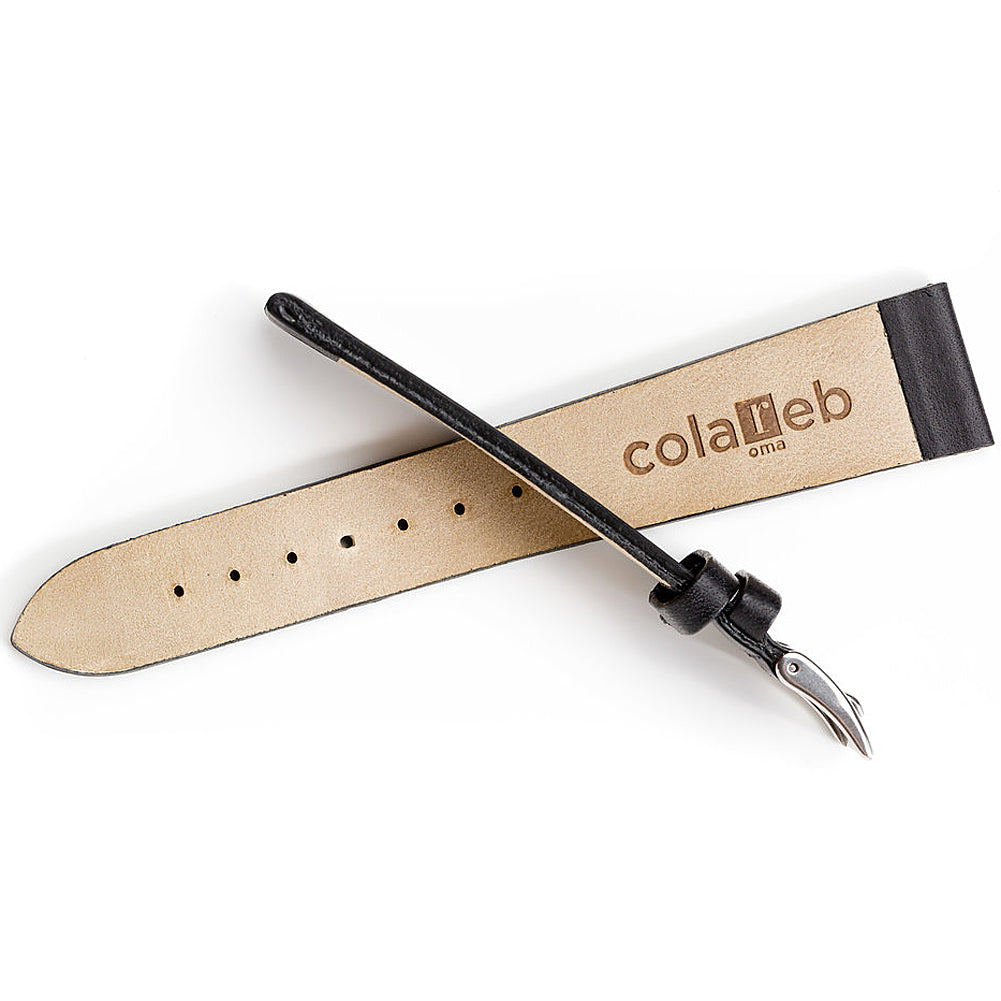 ColaReb Essential Black Leather Watch Strap - Holben's Fine Watch Bands
