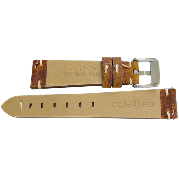 ColaReb Firenze Rust Leather Watch Strap - Holben's Fine Watch Bands