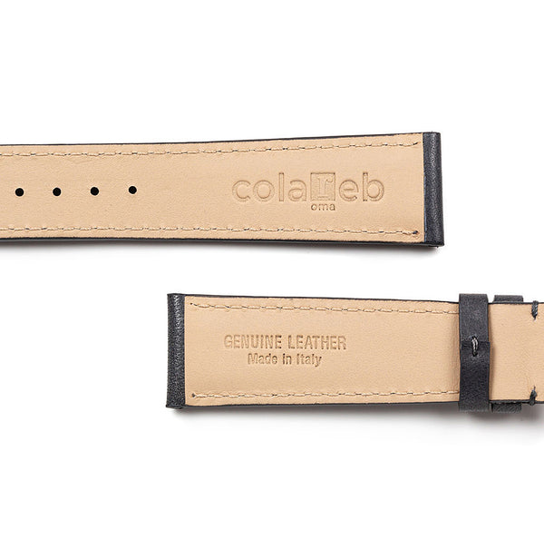 ColaReb Napoli Grey Leather Watch Strap - Holben's Fine Watch Bands