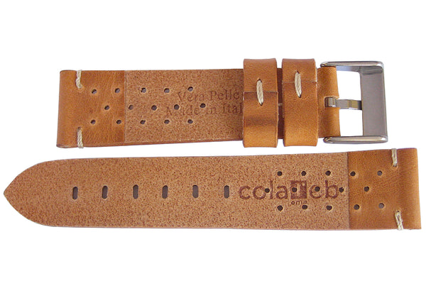 ColaReb Racing Tan Leather Watch Strap - Holben's Fine Watch Bands