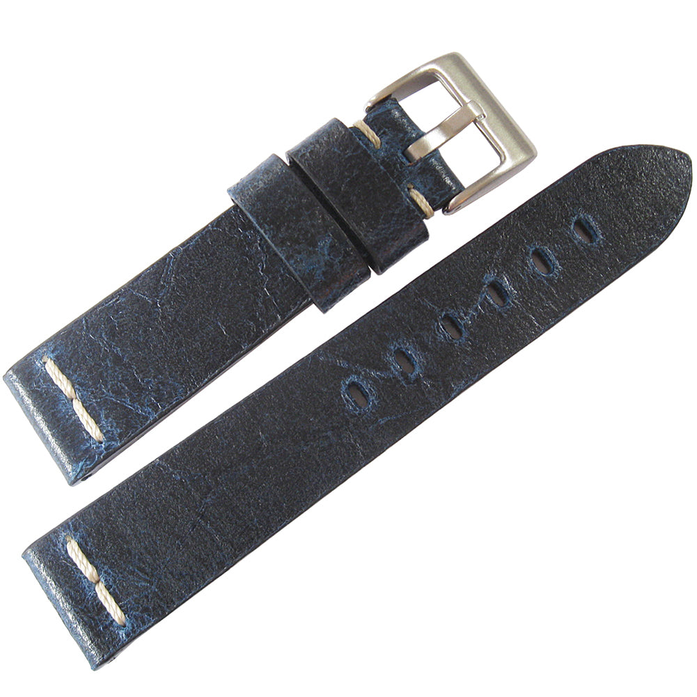 ColaReb Roma Blue Leather Watch Strap - Holben's Fine Watch Bands