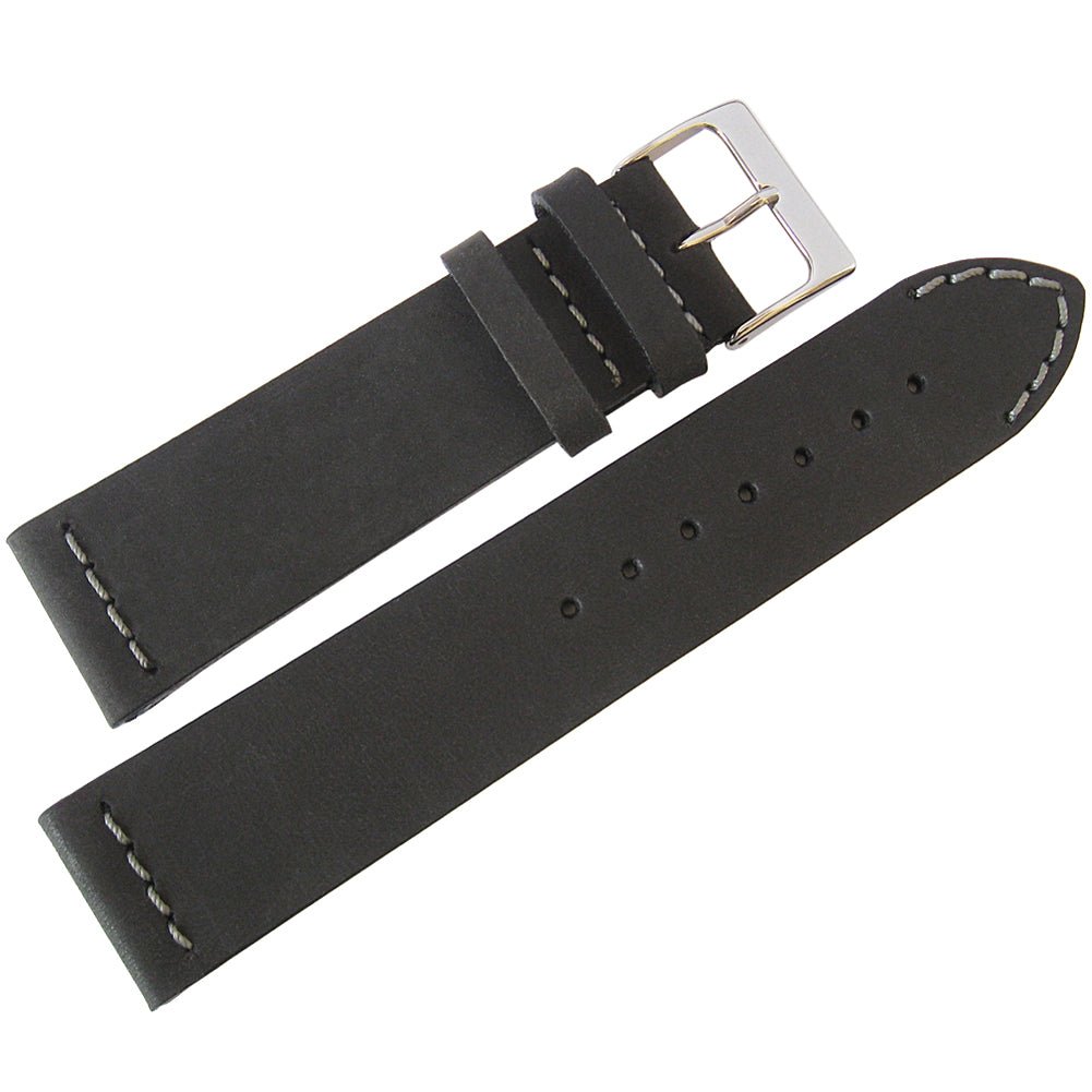 ColaReb Venezia Black Leather Watch Band Strap Holben's
