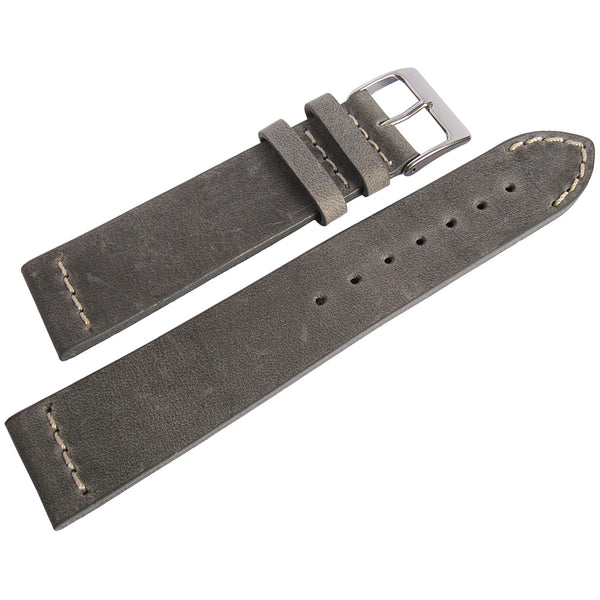 ColaReb Venezia Grey Leather Watch Strap - Holben's Fine Watch Bands