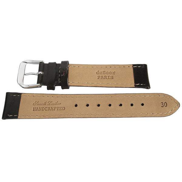 DeBeer Smooth Leather Watch Strap Brown-Holben's Fine Watch Bands
