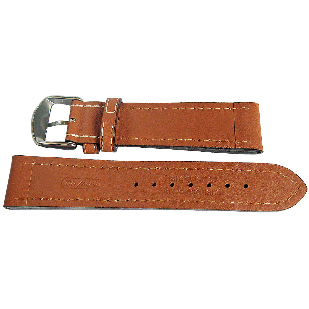 Di-Modell Jumbo Leather Watch Strap Gold Brown-Holben's Fine Watch Bands