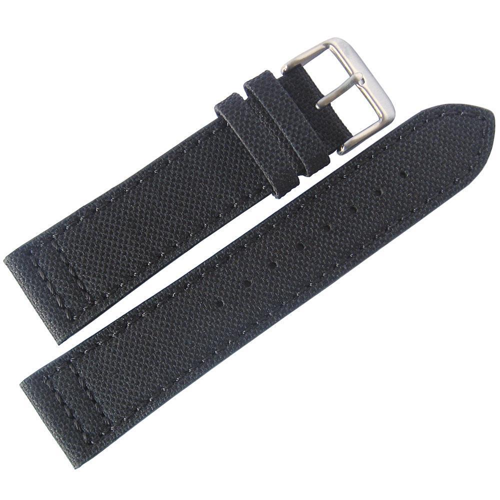 Eulit Canvas Watch Strap Black-Holben's Fine Watch Bands