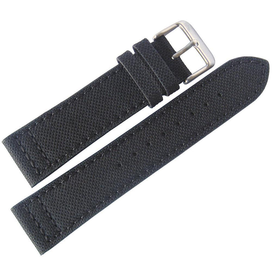 EULIT Canvas black 20mm watch strap