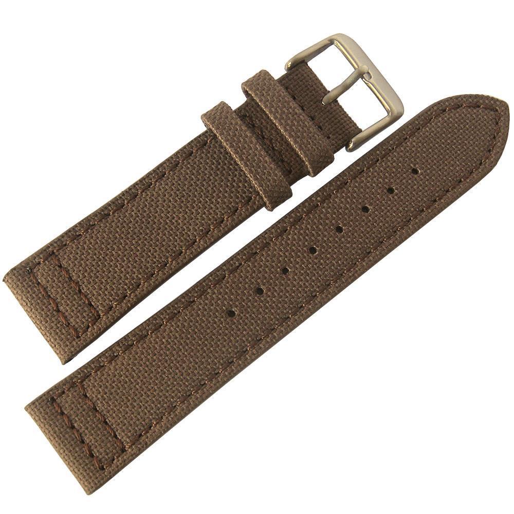 Eulit Canvas Watch Strap Brown-Holben's Fine Watch Bands