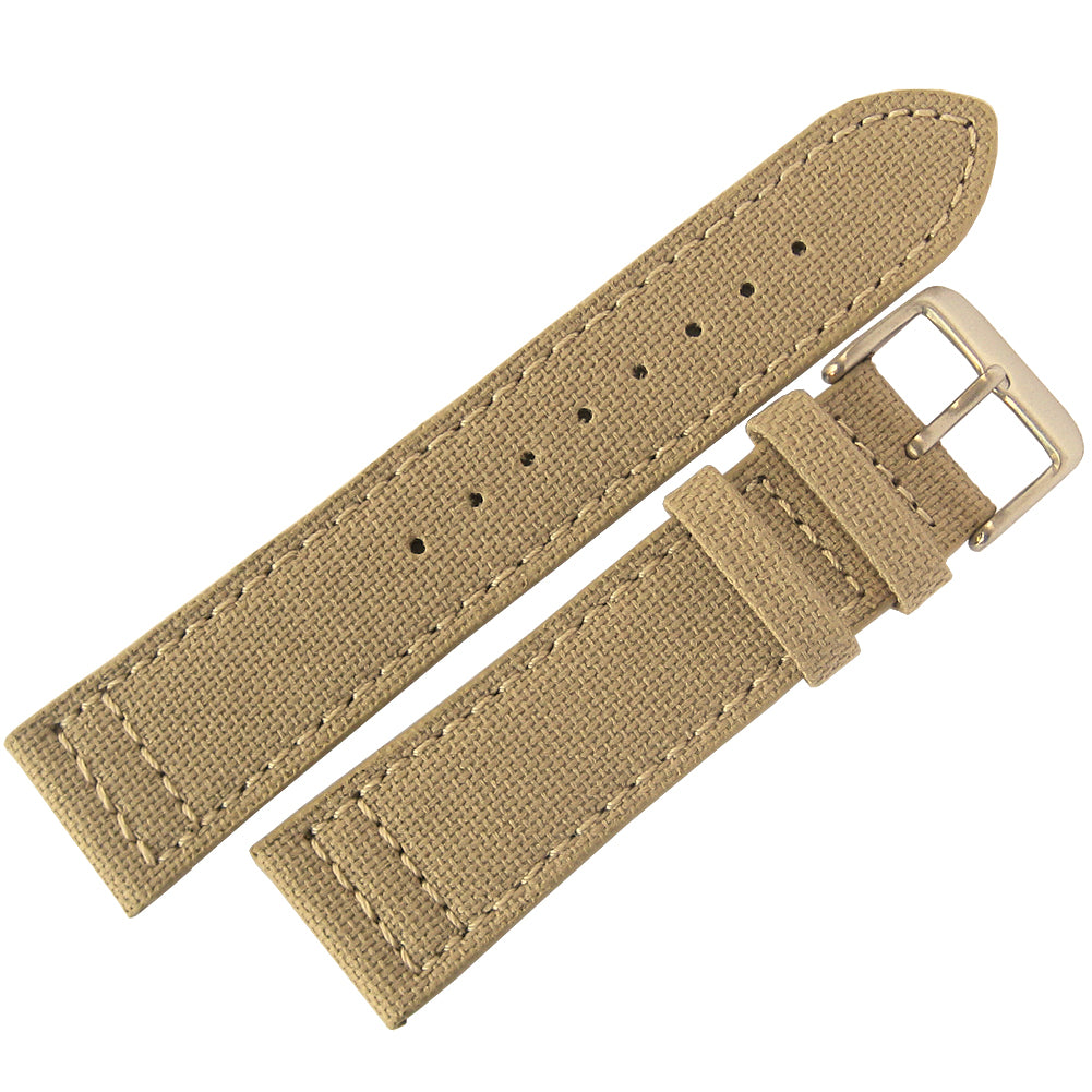 EULIT Canvas Tan Watch Strap - Holben's Fine Watch Bands