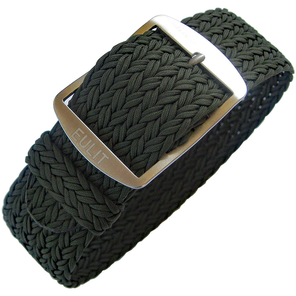 EULIT Perlon  Atlantic Green Watch Strap - Holben's Fine Watch Bands