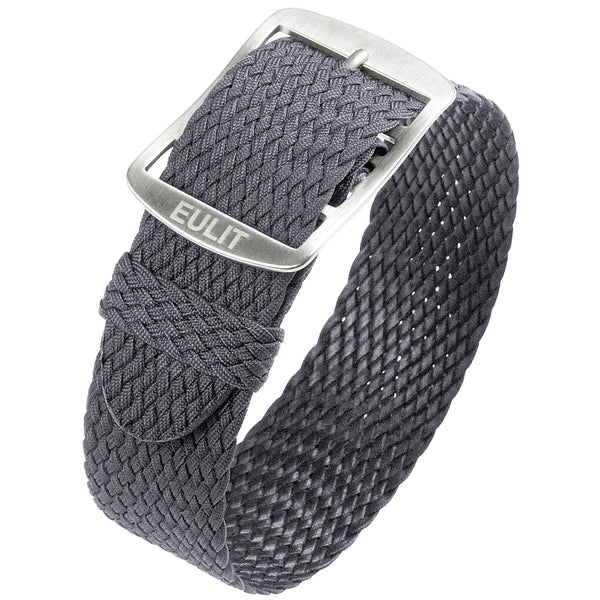 EULIT Perlon Baltic Grey Watch Strap - Holben's Fine Watch Bands