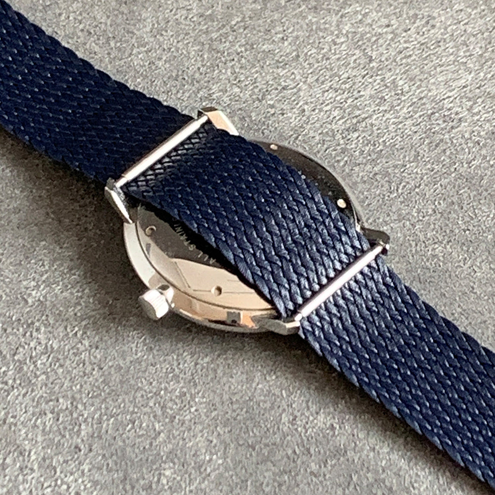 EULIT Perlon  Baltic Navy Blue Watch Strap - Holben's Fine Watch Bands
