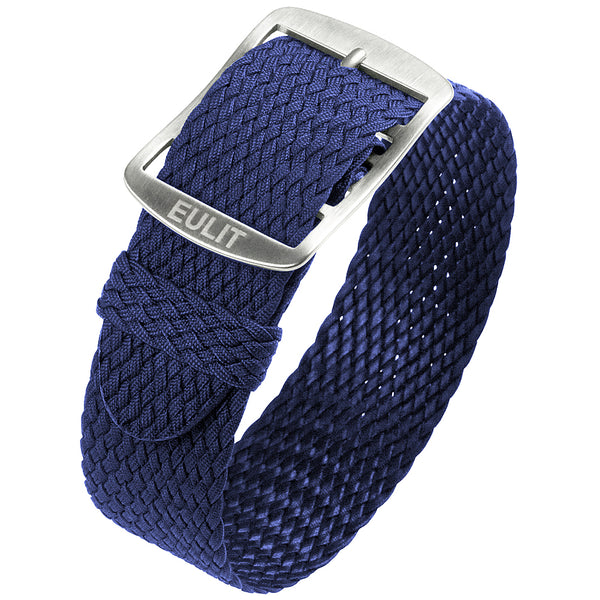 EULIT Perlon  Baltic Navy Blue Watch Strap - Holben's Fine Watch Bands