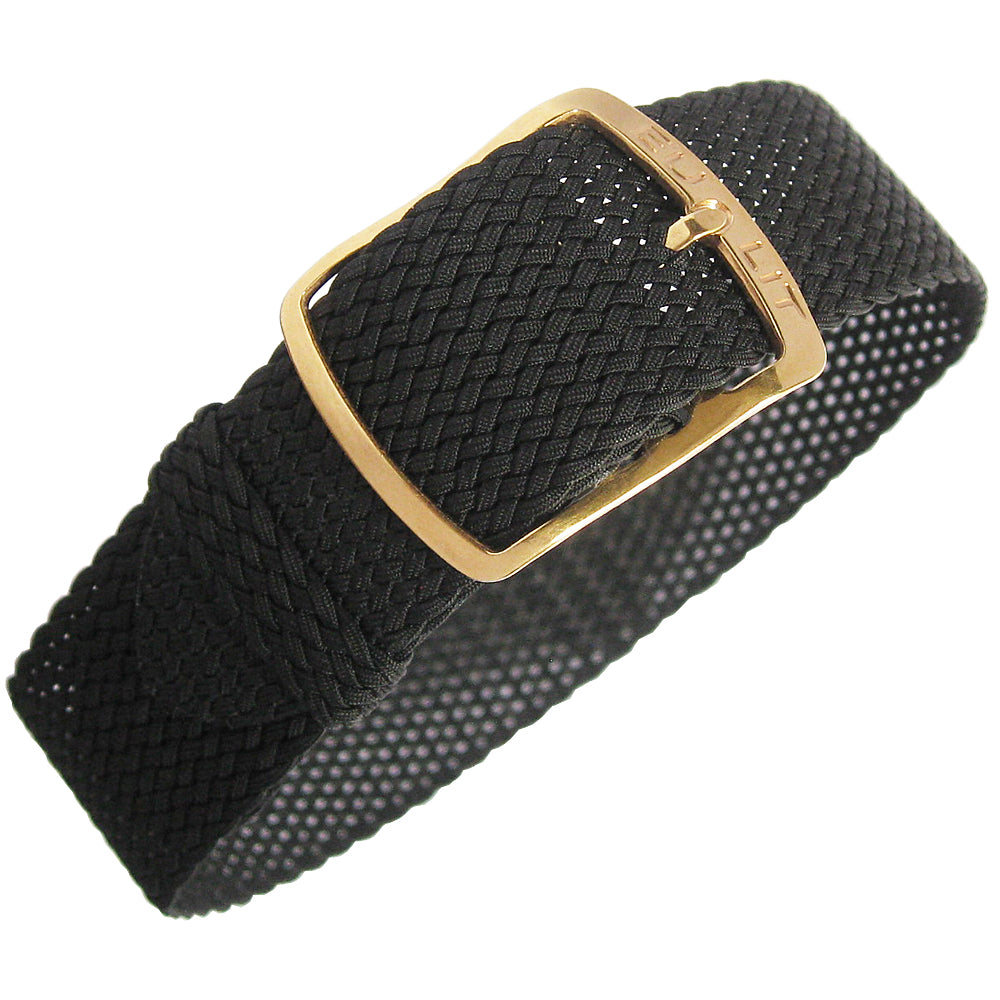 EULIT Perlon Kristall Black Watch Strap - Holben's Fine Watch Bands