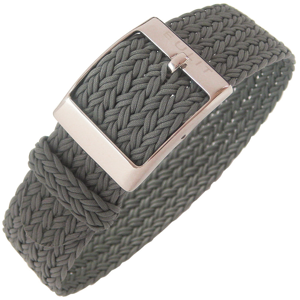 EULIT Perlon Palma Grey Watch Strap - Holben's Fine Watch Bands