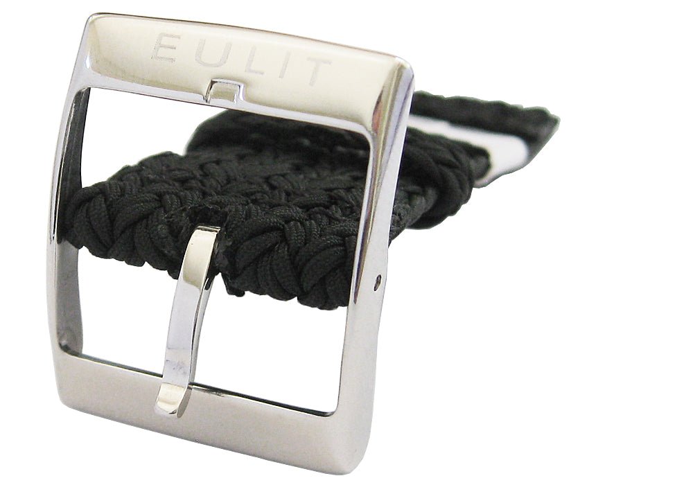 EULIT Palma Pacific Black Perlon Two-Piece Watch Band Strap