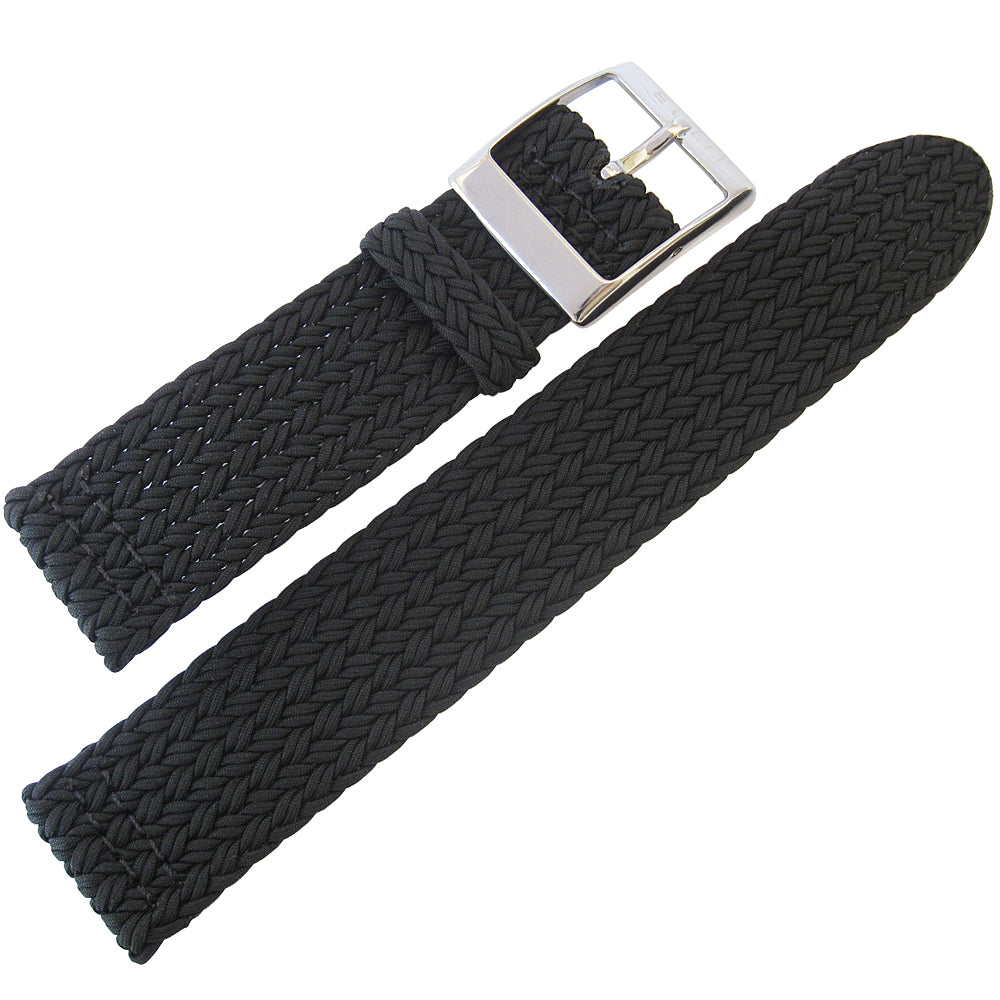 EULIT Perlon Palma Pacific Black Watch Strap - Holben's Fine Watch Bands