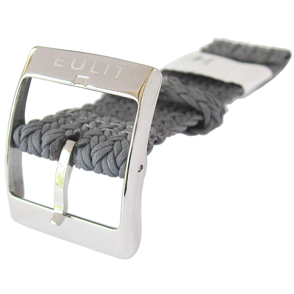 EULIT Perlon Palma Pacific Grey Watch Strap - Holben's Fine Watch Bands