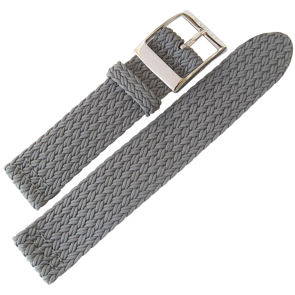 EULIT Perlon Palma Pacific Grey Watch Strap - Holben's Fine Watch Bands