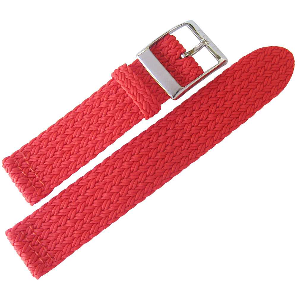 EULIT Perlon Palma Pacific Red Watch Strap - Holben's Fine Watch Bands