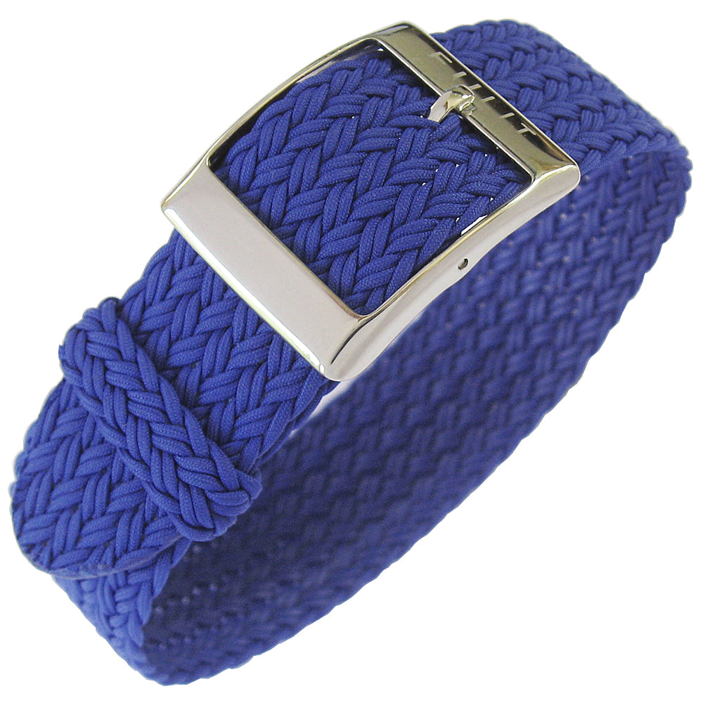 EULIT Perlon Palma Royal Blue Watch Strap - Holben's Fine Watch Bands