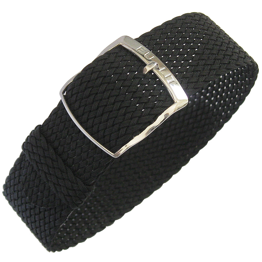 EULIT Perlon Panama Black Watch Strap - Holben's Fine Watch Bands