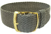 EULIT Perlon Panama Grey Watch Strap - Holben's Fine Watch Bands