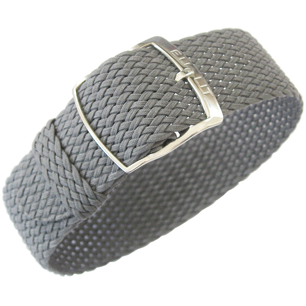 EULIT Perlon Panama Grey Watch Strap - Holben's Fine Watch Bands