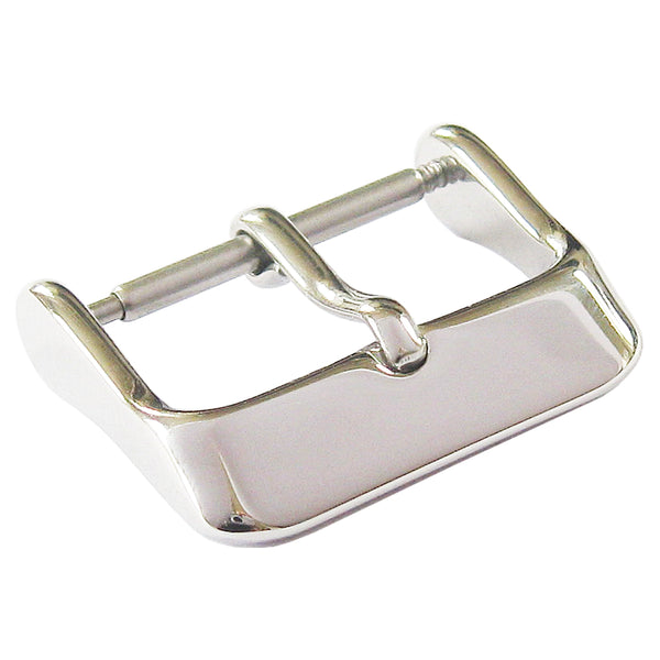Polished stainless steel buckle - Holben's Fine Watch Bands