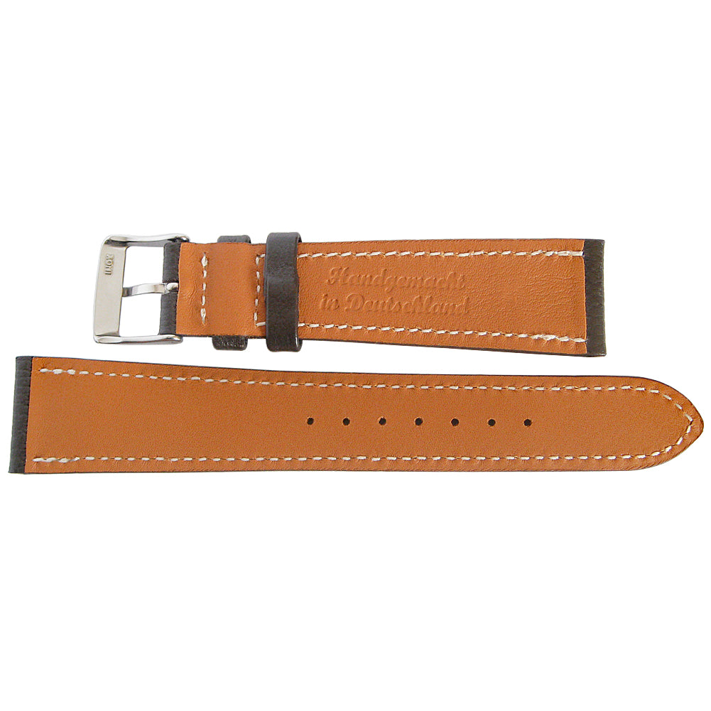 Fluco Biarritz Brown Goatskin Leather Watch Strap - Holben's Fine Watch Bands