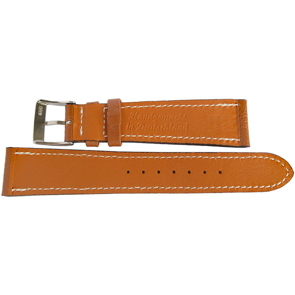 Fluco Biarritz Whiskey Goatskin Leather Watch Strap - Holben's Fine Watch Bands
