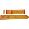Fluco Biarritz Racing Red Goatskin Leather Watch Strap | Holben's 