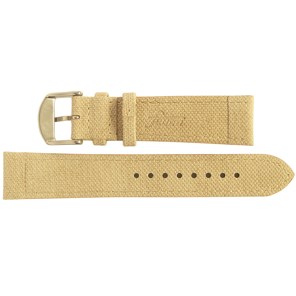 Fluco Canvas Sand Vegan Watch Strap | Holben's Fine Watch Bands