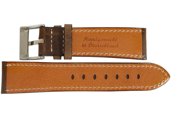 Fluco Casablanca Brown Leather Watch Strap - Holben's Fine Watch Bands