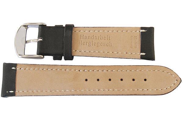 Fluco Chrono Nabucco Leather Watch Strap Black-Holben's Fine Watch Bands