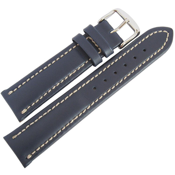 Fluco Chrono Nabucco Leather Watch Strap Blue-Holben's Fine Watch Bands