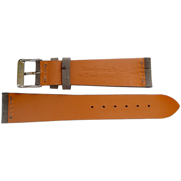 Fluco Dakkar Grey Crocodile-Grain Nubuck Leather Watch Strap | Holben's