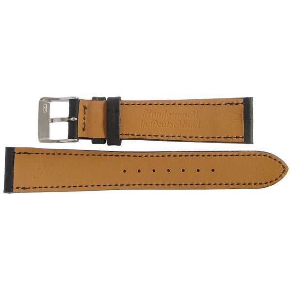 Fluco Deauville Black Leather Watch Strap | Holben's