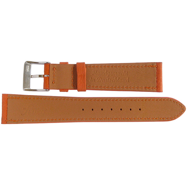 Fluco Deauville Orange Leather Watch Strap | Holben's