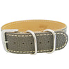 Fluco Finest Single Grey Leather Watch Strap - Holben's Fine Watch Bands