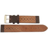 Fluco Horween Shell Cordovan Racing Brown Leather Watch Strap - Holben's Fine Watch Bands