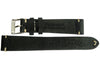 Fluco Hunter Black Leather Watch Strap - Holben's Fine Watch Bands
