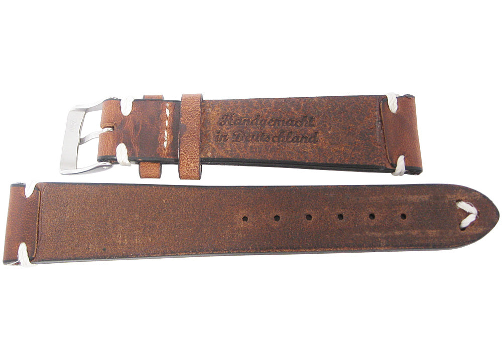 Fluco Hunter Whiskey Leather Watch Strap - Holben's Fine Watch Bands