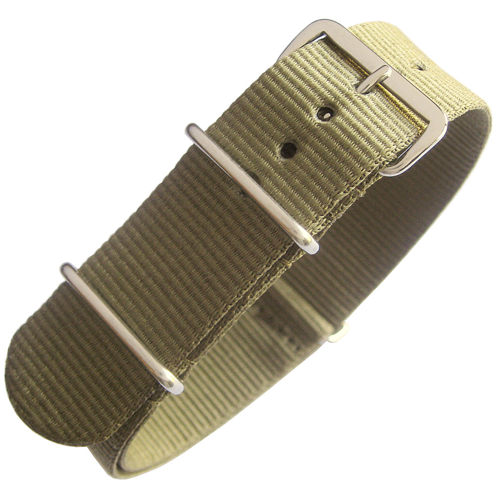 Watch strap Okinawa 18mm light green leather padded light stitching  MEYHOFER (width of buckle 18 mm)